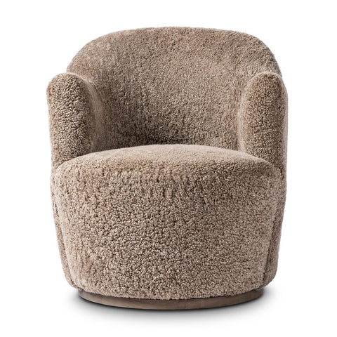 Aurora Sherling Swivel Chair