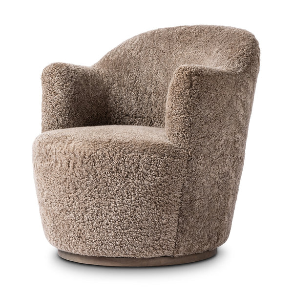 Aurora Sherling Swivel Chair