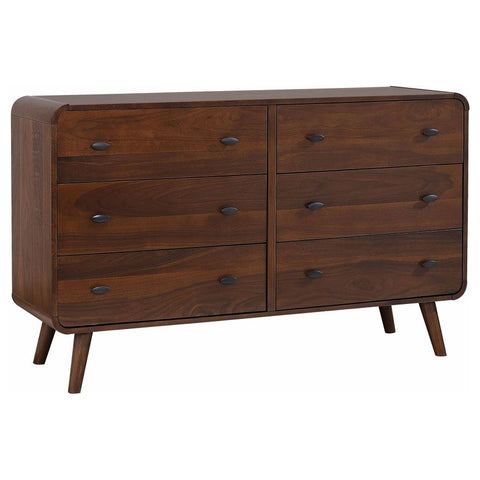 Rory 6 Drawer Dresser, Walnut