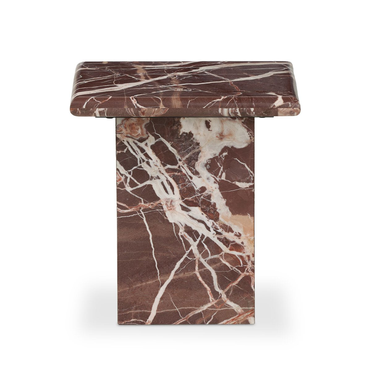 Merlot Marble End Table