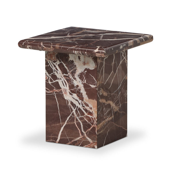 Merlot Marble End Table