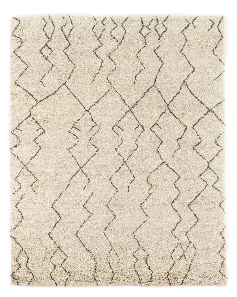 Taza Moroccan Hand Knotted Plush Rug 8 x 10"