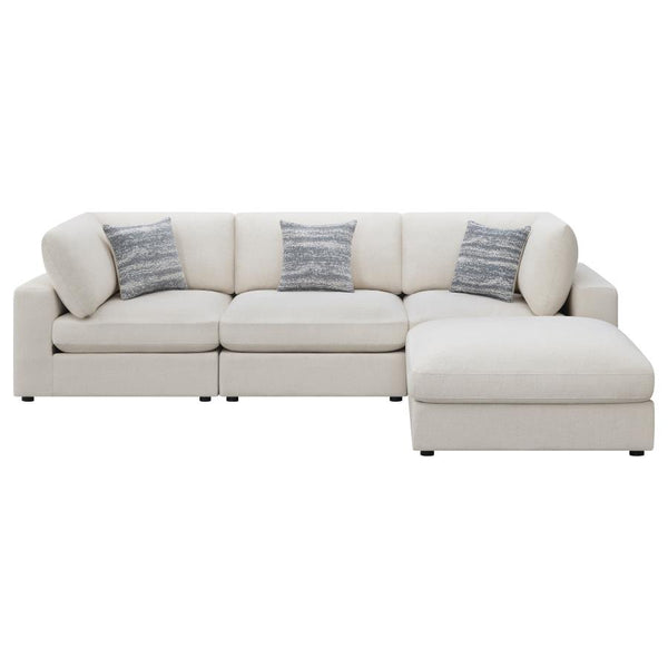 Juno 4 Piece Sectional, Cream