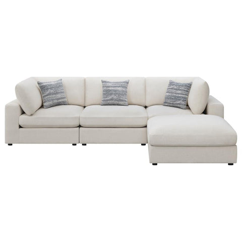 Juno 4 Piece Sectional, Cream