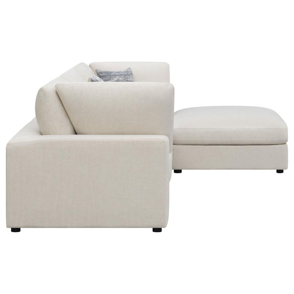 Juno 4 Piece Sectional, Cream