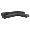 Koa Sectional, 6 piece, Charcoal