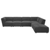 Koa Sectional, 6 piece, Charcoal