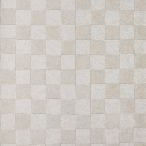 Cream Checks Tempaper