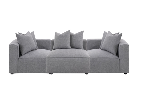 Jenna 3 Piece Sectional, Grey