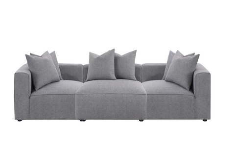 Jenna 3 Piece Sectional, Grey