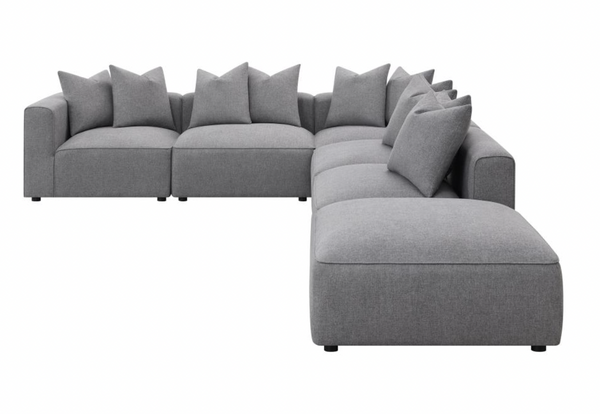 Jenna 6 Piece Sectional, Grey