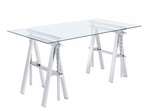 Glass Top Adjustable Standing Desk