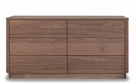 Walnut Rounded Dresser