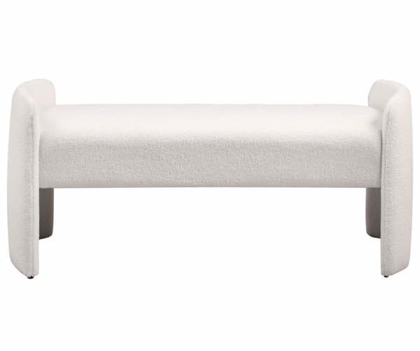 Ivory Boucle Bench