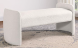 Ivory Boucle Bench