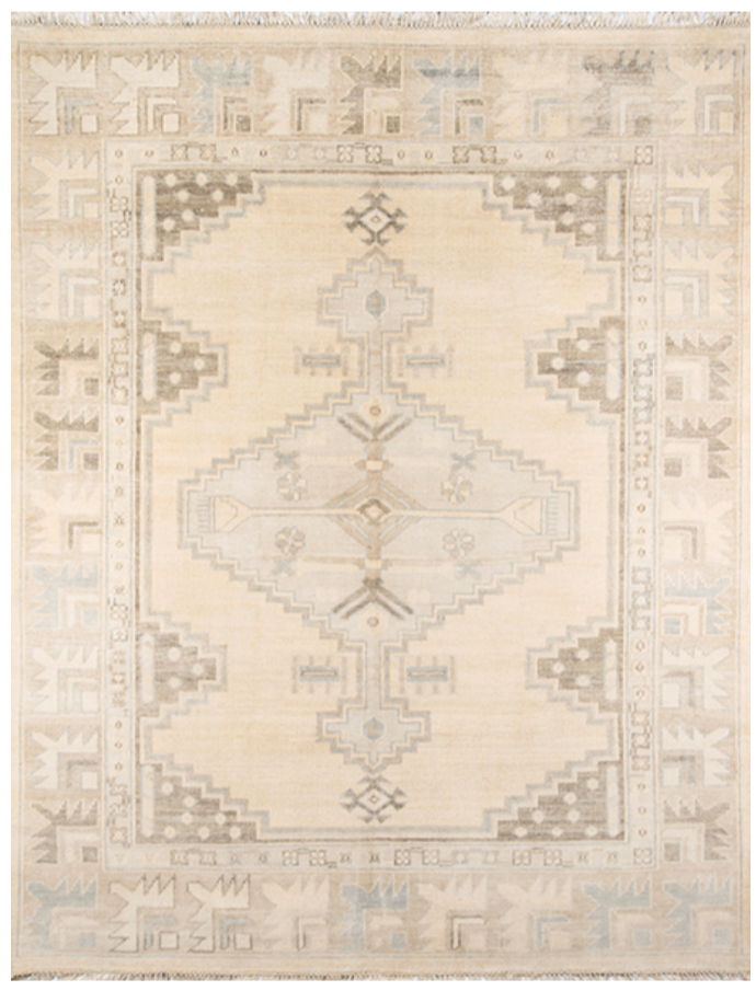 Beige Aztec Rug 5'-6" x 8'-6"