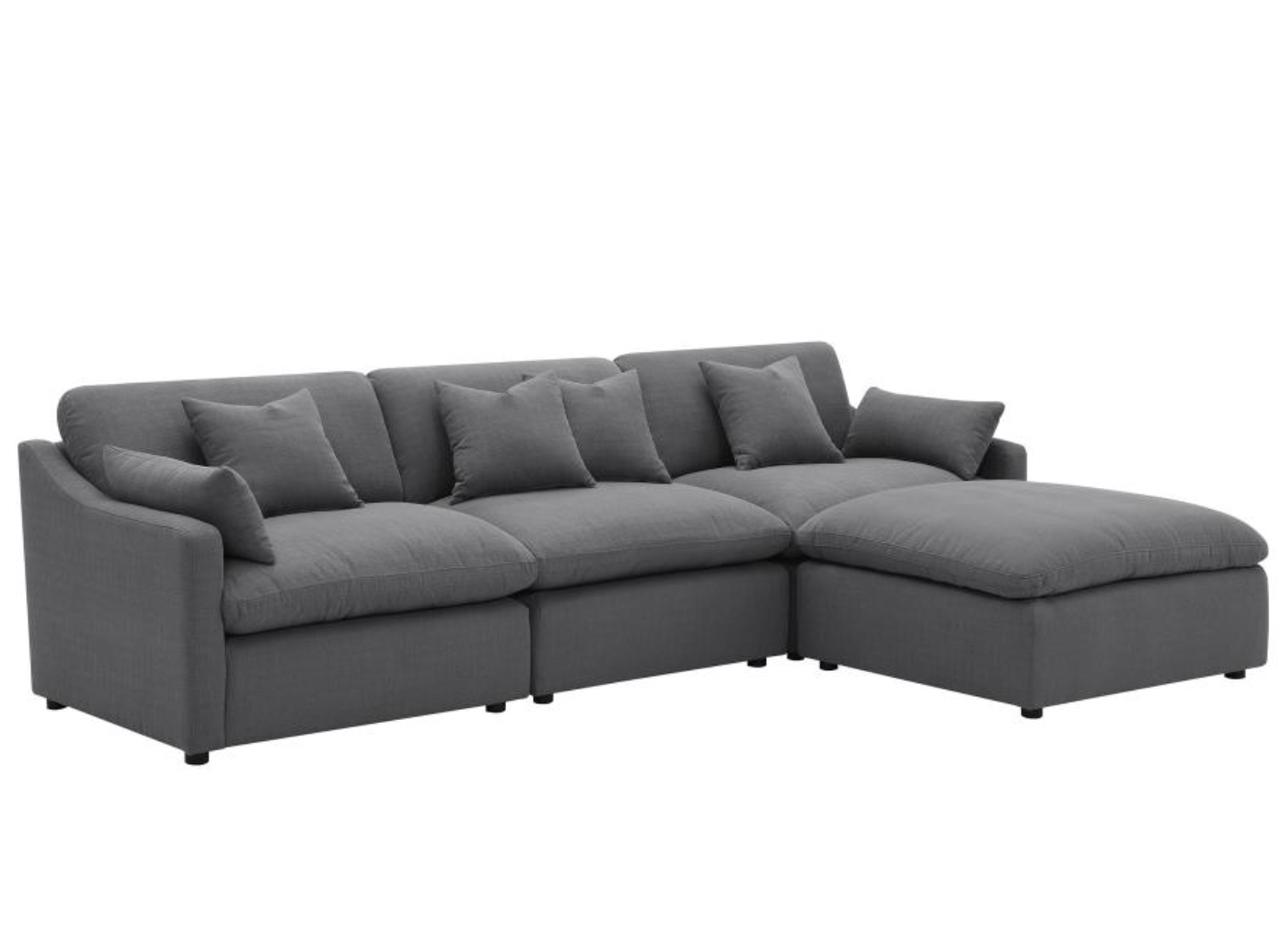 Harper 4 Piece Sofa, Grey