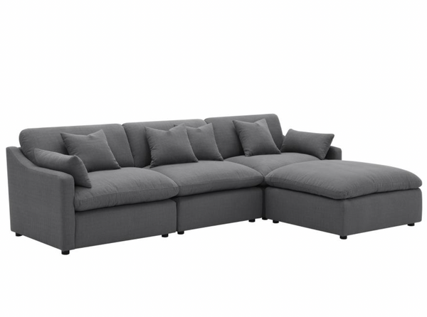 Harper 4 Piece Sofa, Grey