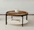 Adin Wood + Marble Coffee Table