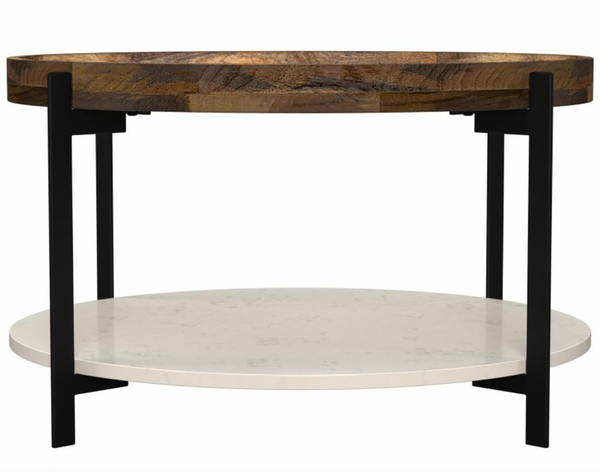 Adin Wood + Marble Coffee Table