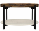 Adin Wood + Marble Coffee Table