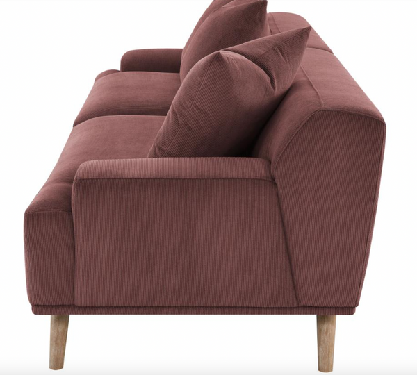 Elizabeth Corduroy Sofa, Wine Red