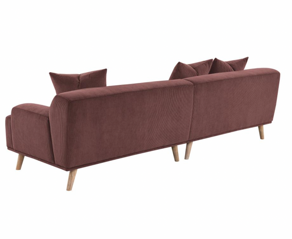 Elizabeth Corduroy Sofa, Wine Red
