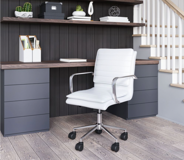 Pat White Office Chair