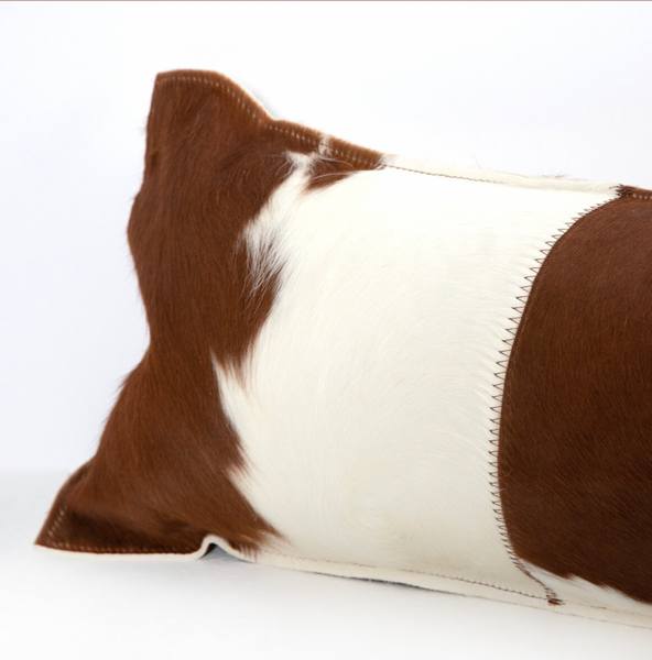 Modern Cowhide Lumbar Pillow