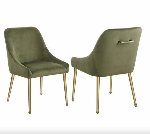 Olive Glam Dining Chair (Set of 2)