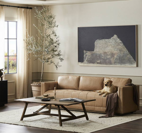 Palermo Nude 90" Sofa