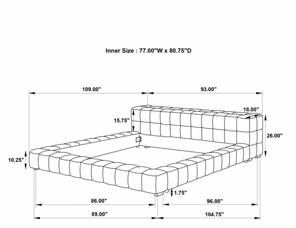 Trinity King Sized Bed, Taupe