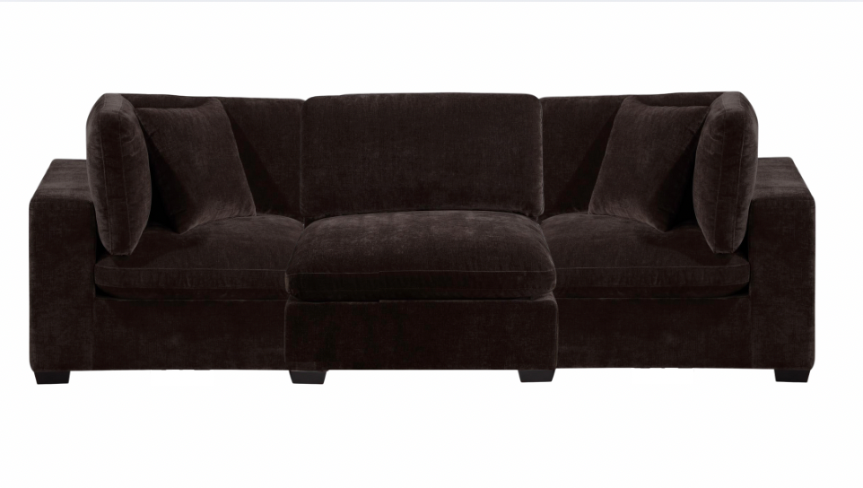 Deep Brown 3 Piece Sectional Sofa