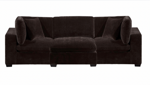 Deep Brown 3 Piece Sectional Sofa