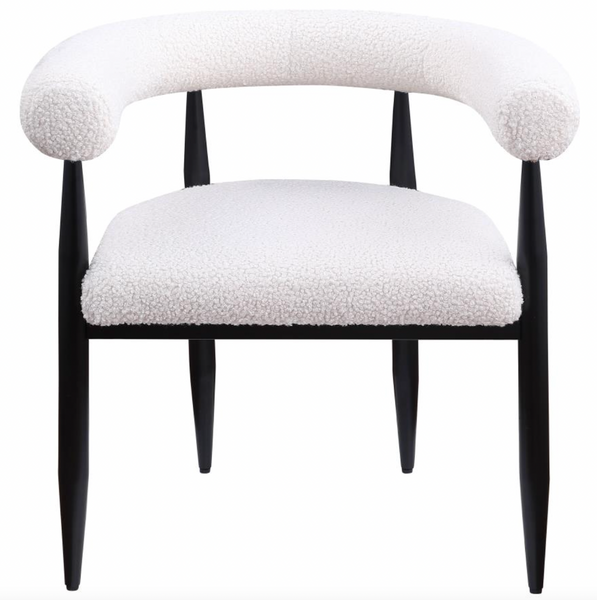Benny Boucle Chair (Set of 2), White
