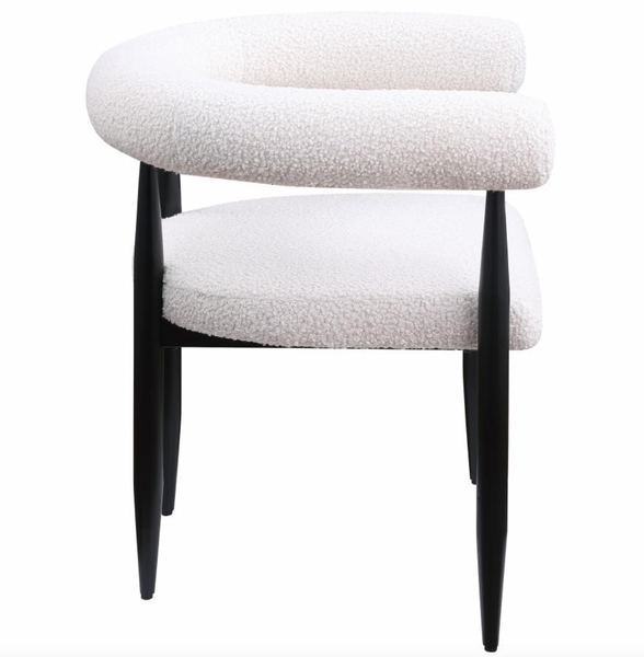 Benny Boucle Chair (Set of 2), White