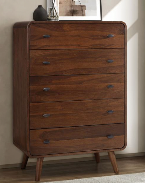 Rory 5 Drawer Chest, Walnut