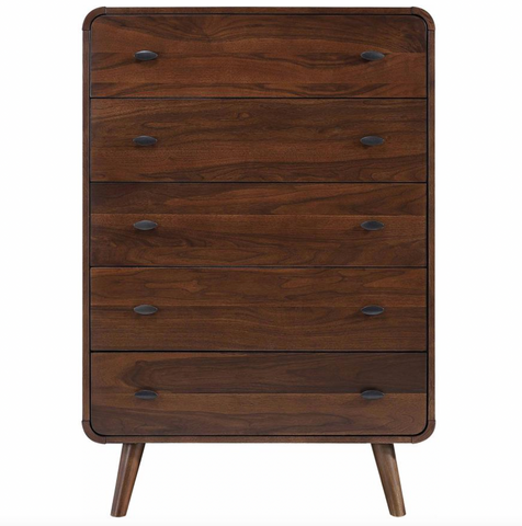 Rory 5 Drawer Chest, Walnut