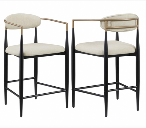 Teena Counter Stool, Cream (set of 2)