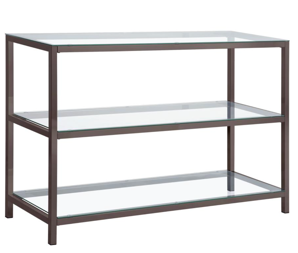 Nickel and glass shelf