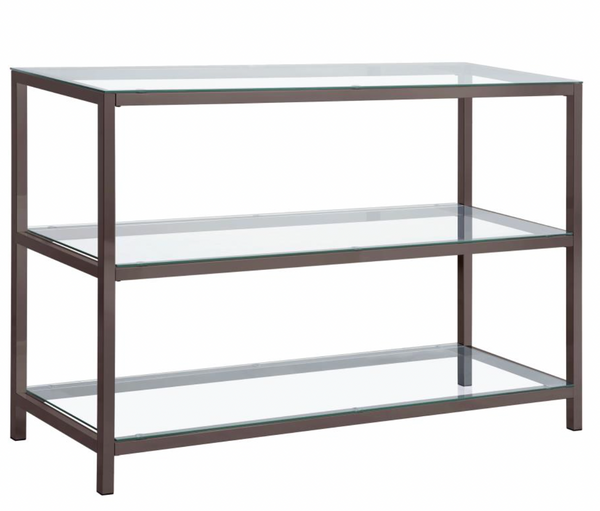Nickel and glass shelf