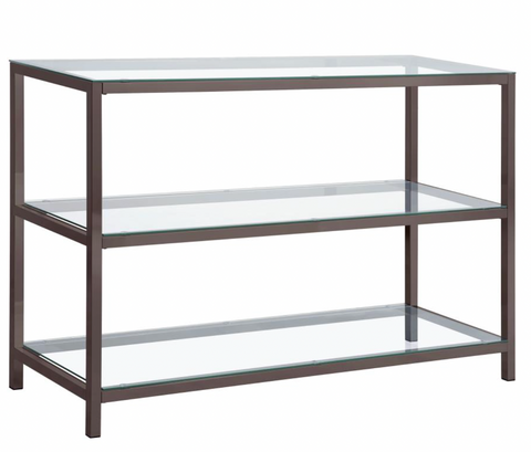 Nickel and glass shelf