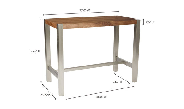 Riva Walnut Kitchen Island