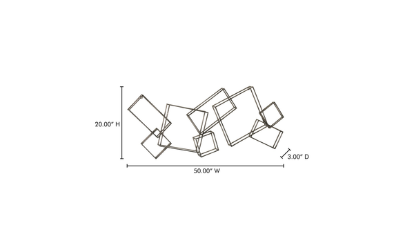 Squares Wall Décor Black