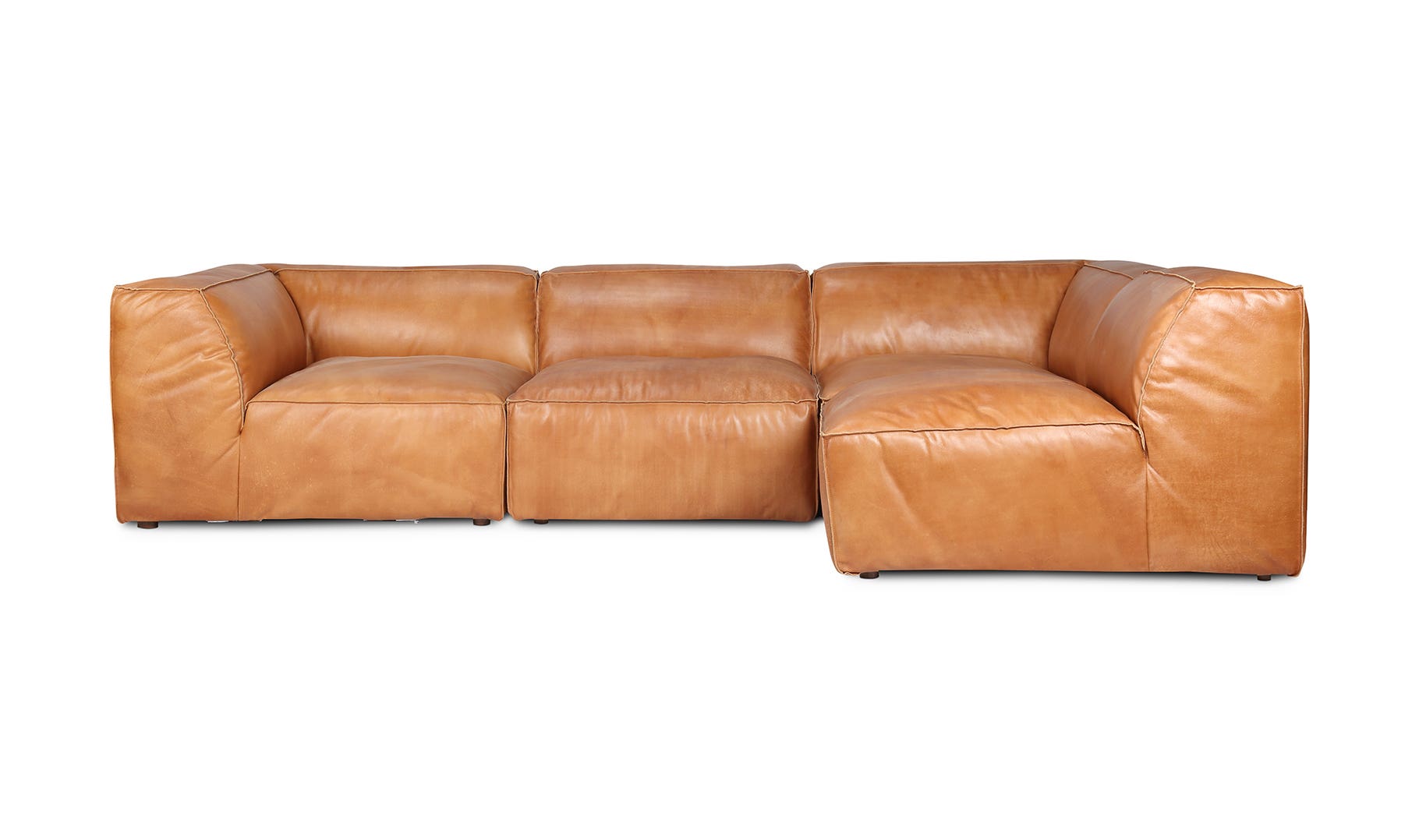 Sergio 4 Piece Sectional, Tan