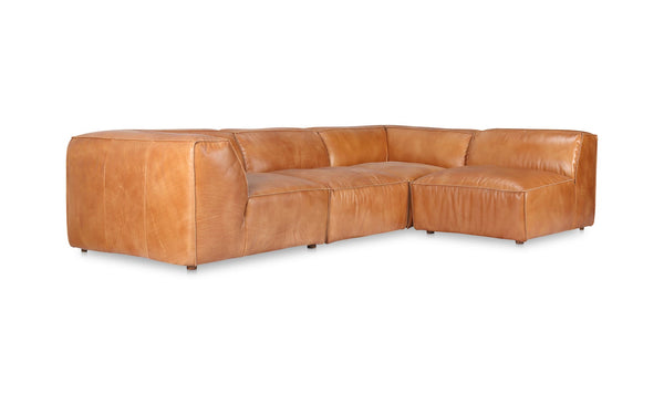Sergio 4 Piece Sectional, Tan