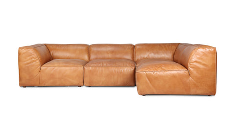 Sergio 4 Piece Sectional, Tan