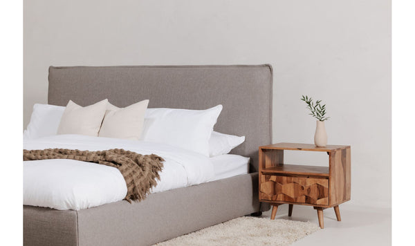 Luna King Bed, Greystone