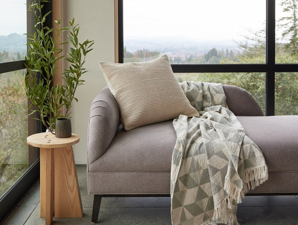 Textured Oyster Organic Pillow