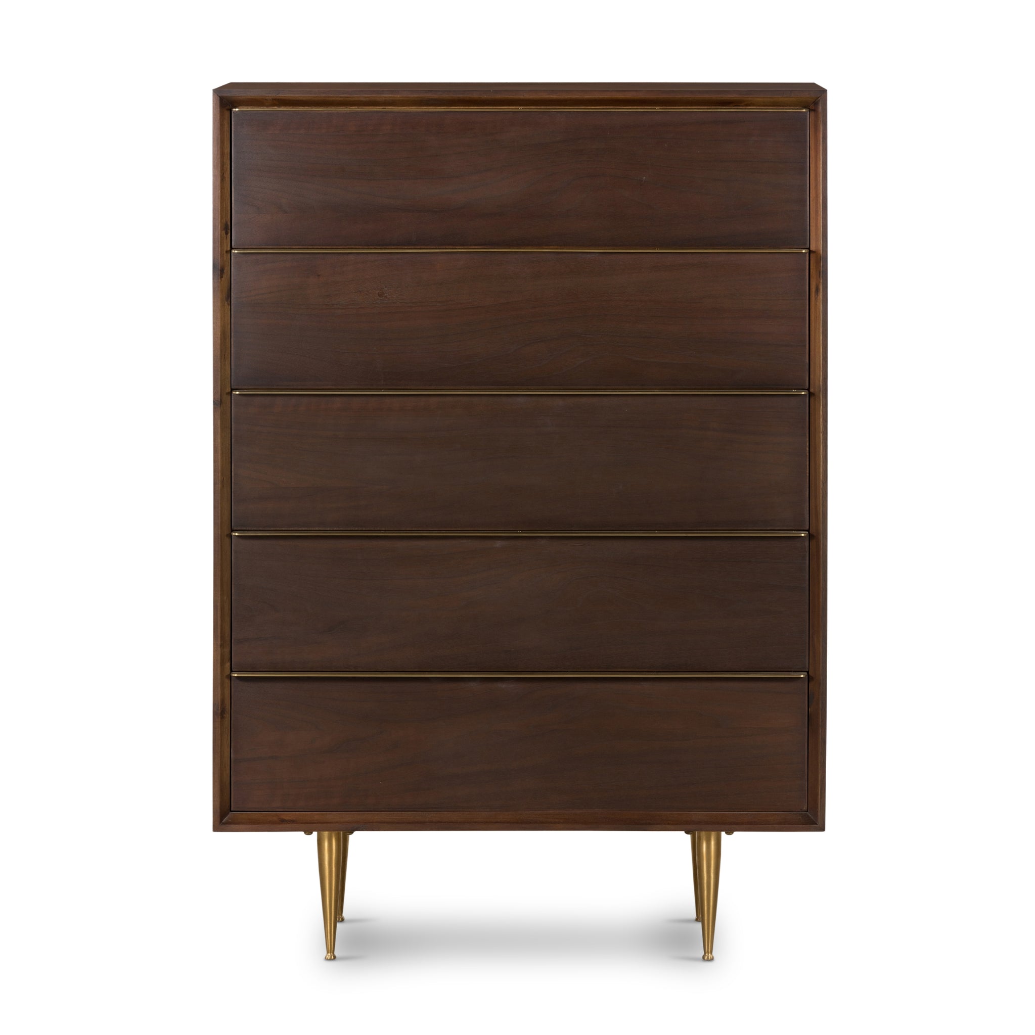 Morne 5 Drawer Dresser, Walnut